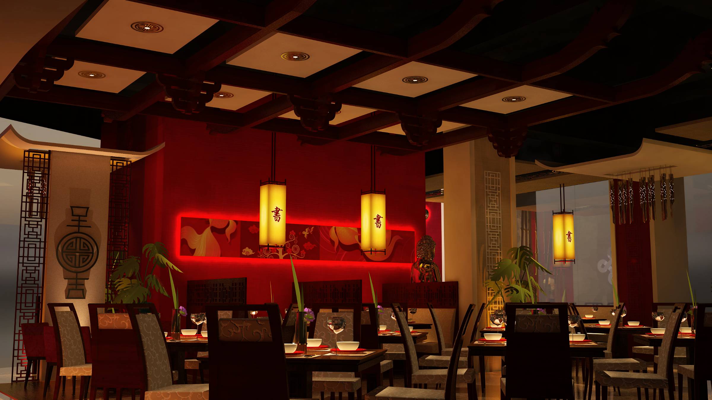 Asia Seven Fine Dining Restaurant Booth seating