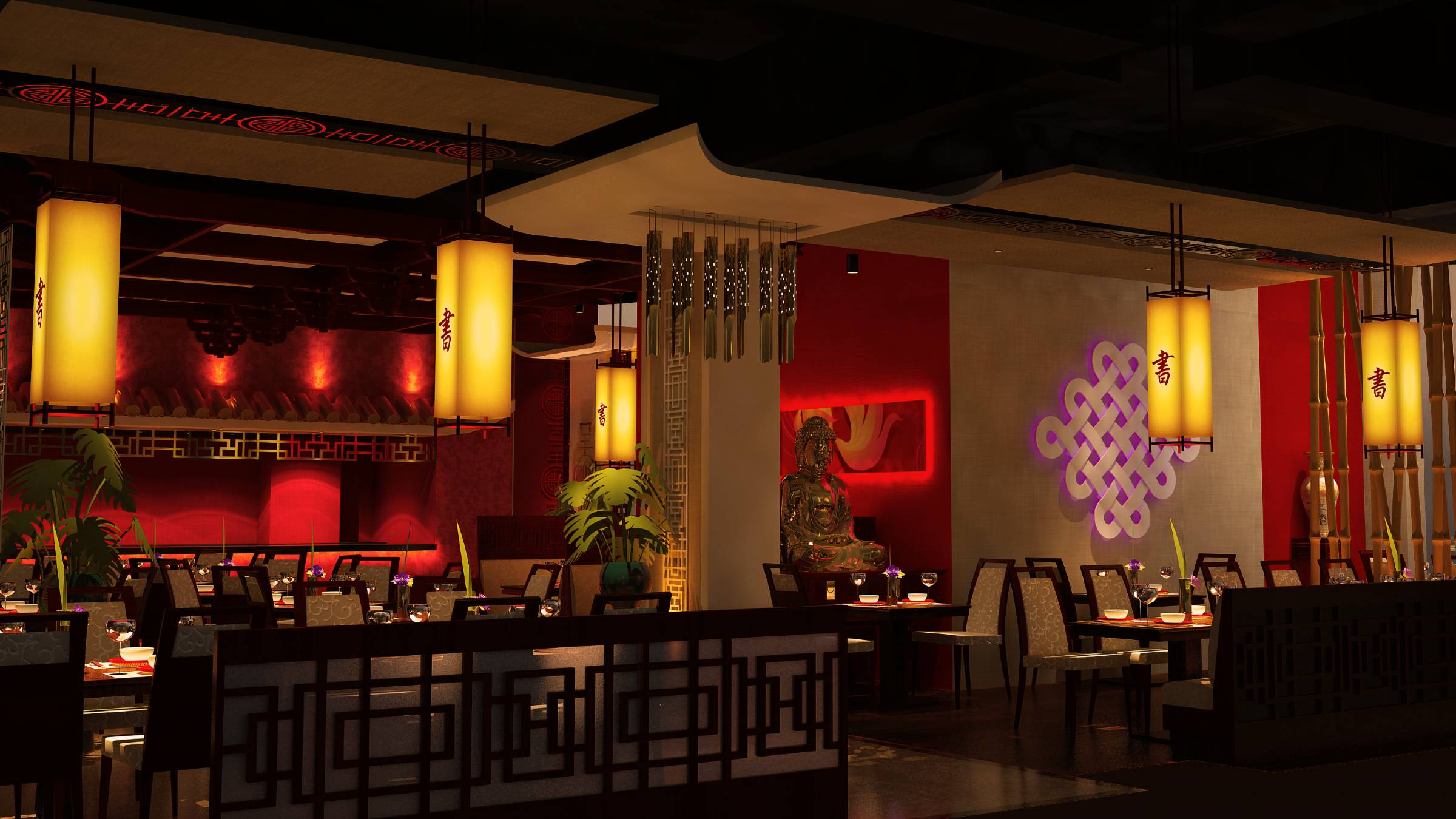 Asia Seven restaurant oriental interior